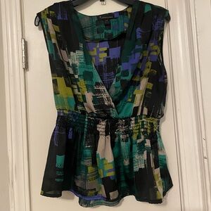 F21 Warehouse Multicolor Abstract blouse